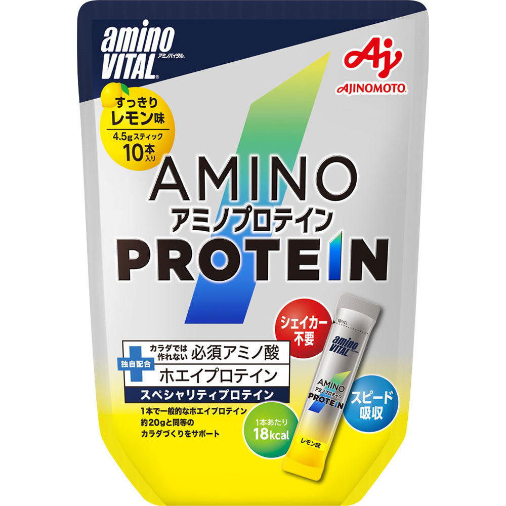 アミノバイタル アミノプロテイン」 レモン味 パウチ 45g（4.5g×10本）: 食品・飲料 Tomod's ONLINE SHOP