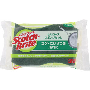 スコッチ・ブライト セルローススポンジたわし  1個