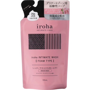 ｉｒｏｈａ ＩＮＴＩＭＡＴＥ ＷＡＳＨ【 ＦＯＡＭ ＴＹＰＥ 】ダマスクローズとゼラニウムの香り 詰め替え用  135mL