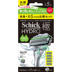 シック ハイドロ極 敏感肌 コンボパック（本体＋刃）  本体＋刃5個