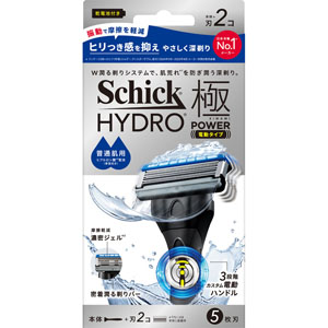 シック ハイドロ極パワー 普通肌 ホルダー（本体＋刃）  本体＋刃2個