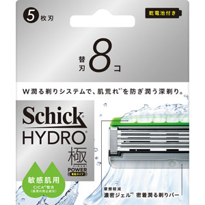 シック ハイドロ極パワー 敏感肌 替刃  8個