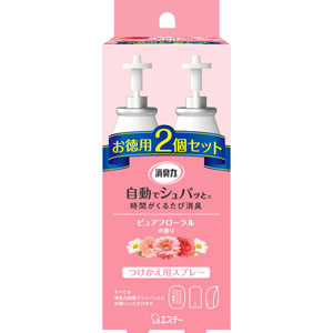 消臭力 自動でシュパッと つけかえ ピュアフローラルの香り  39mL×2個