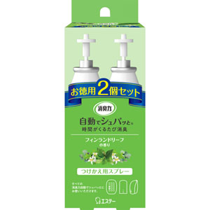 消臭力 自動でシュパッと つけかえ フィンランドリーフの香り  39mL×2個