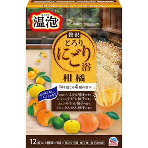 温泡 贅沢とろりにごり浴 柑橘 40g×12錠（4種類×3錠） 【医薬部