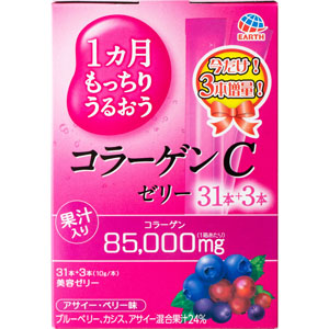１カ月もっちりうるおうコラーゲンＣゼリー アサイー・ベリー味  340g（10g×34本）