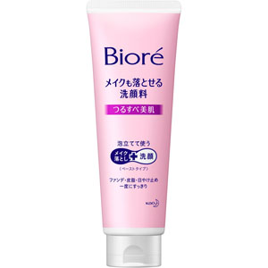 ビオレ メイクも落とせる洗顔料 つるすべ美肌  210g