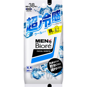 メンズビオレ 洗顔シート クールタイプ 卓上用 38枚（164mL）: 化粧品