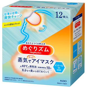 めぐりズム 蒸気でホットアイマスク メントールｉｎ  12枚