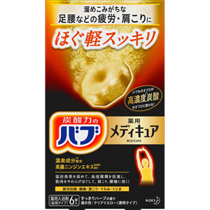 バブ メディキュア ほぐ軽スッキリ 70g×6錠 【医薬部外品】: ヘアケア