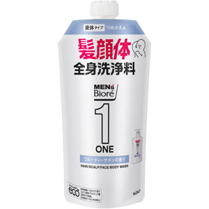 メンズビオレＯＮＥ オールインワン全身洗浄料 清潔感のあるフルーティーサボンの香り つめかえ用  340mL