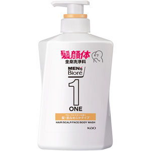 メンズビオレONE全身洗浄料 髪・肌なめらかタイプ 本体  480mL