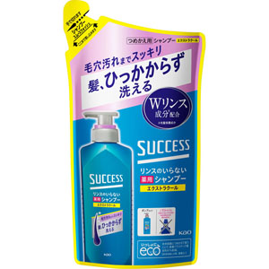 サクセス リンスのいらない薬用シャンプー スムースウォッシュ エクストラクール つめかえ用  320mL 【医薬部外品】