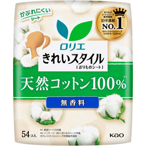 ロリエ きれいスタイル 天然コットン１００％  54個
