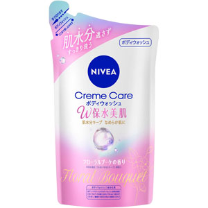 ニベア クリームケア ボディウォッシュ W保水美肌 フローラルブーケの香り つめかえ用  350mL