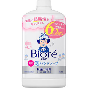ビオレu 泡ハンドソープ フルーツの香り つめかえ用  1200mL 【医薬部外品】
