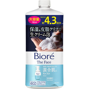 ビオレ ザフェイス 泡洗顔料 モイスト つめかえ用 大容量  700mL