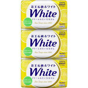 花王石鹸ホワイト リフレッシュ・シトラスの香り バスサイズ  130g×3個