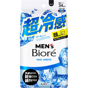 メンズビオレ フェイスシート クールタイプ  34枚（188mL）