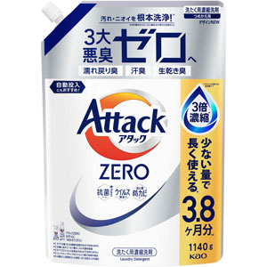 臭ピタッ！21600円相当 アタックZERO ドラム式専用 つめかえ用 ( 810g )/ : 爽快