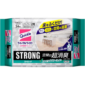 クイックルワイパー 立体吸着ウエットシート ストロング 空間の超消臭  24枚