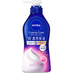 ニベア クリームケアボディウォッシュ W濃厚保湿 フレンチガーデンローズの香り ポンプ  460mL