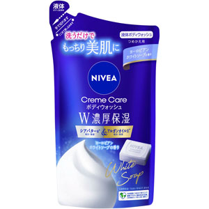 ニベア クリームケアボディウォッシュ W濃厚保湿 ヨーロピアンホワイトソープの香り つめかえ用  340mL