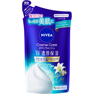 ニベア クリームケアボディウォッシュ W濃厚保湿 ブリティッシュロイヤルリリーの香り つめかえ用  340mL