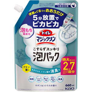 トイレマジックリン こすらずスッキリ泡パック サボン&シトラスの香り つめかえ用 660mL