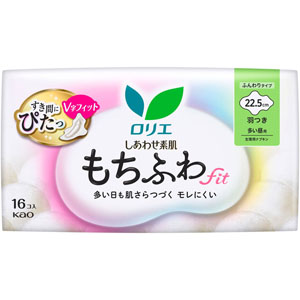 ロリエ しあわせ素肌 もちふわfit 多い昼用22.5cm 羽つき 16個 【医薬部外品】