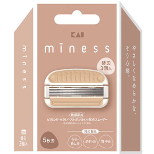 ｍｉｎｅｓｓ 替刃（ボディ用、背中用、うで・あし用共通）  3個
