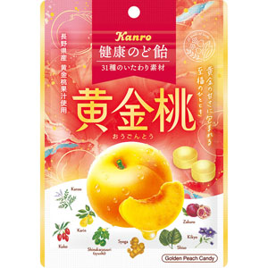 健康のど飴黄金桃  80g