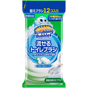 スクラビングバブル 流せるトイレブラシ フローラルソープ替え  12個