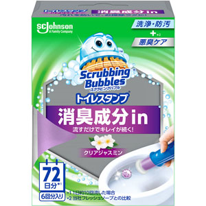 スクラビングバブルトイレスタンプ消臭成分ｉｎ本体クリアジャスミン  38g