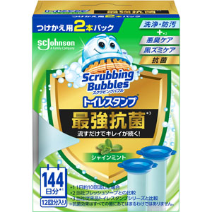スクラビングバブルトイレスタンプ最強抗菌付替シャインミント  38g×2個
