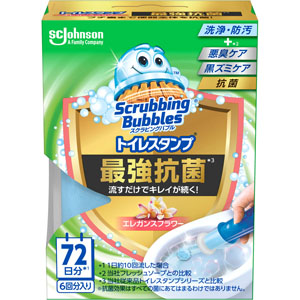 スクラビングバブルトイレスタンプ最強抗菌本体エレガンスフラワー  38g