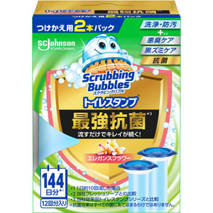 スクラビングバブルトイレスタンプ最強抗菌付替エレガンスフラワー  38g×2個
