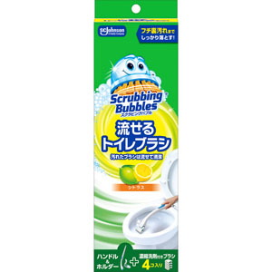 スクラビングバブル流せるトイレブラシシトラス本体  1セット