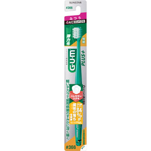 ガム・プラス デンタルブラシ＃３６６ ４列超コンパクト ふつう  1本