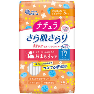 ナチュラ さら肌さらり 軽やか吸水パンティライナー 17cm3cc  38枚