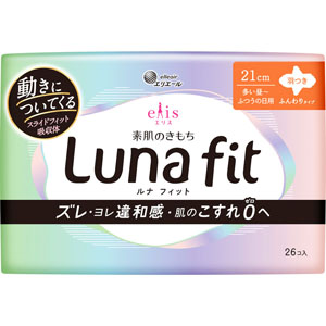 エリス 素肌のきもち ルナフィット(多い昼~ふつうの日用)羽つき  26個  【医薬部外品】