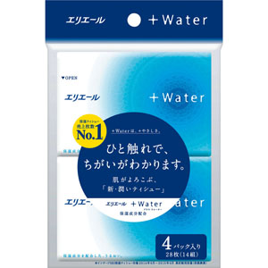 エリエール＋Ｗａｔｅｒ（ポケット）  14組28枚×4パック