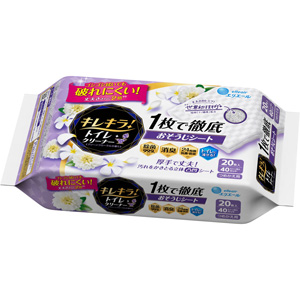 キレキラ！トイレクリーナー １枚で徹底おそうじシート クリーンフローラルつめかえ用