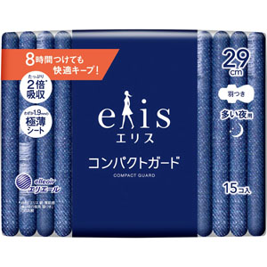 エリス コンパクトガード （多い夜用）２９０羽つき  15枚 【医薬部外品】