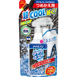 アイスノン シャツミスト エキストラミントの香り 大容量 つめかえ用  280mL