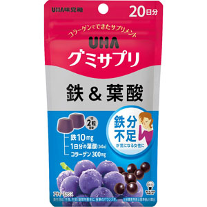 ＵＨＡグミサプリ 鉄＆葉酸 ＳＰ  40粒 【栄養機能食品】
