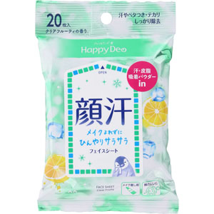 マンダム ハッピーデオ フェイスシート クリアフルーティ  20枚