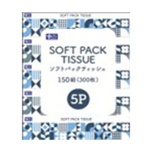 Ｔ’ｓ Ｃｈｏｉｃｅ　ソフトパックティシュ  150組×5P
