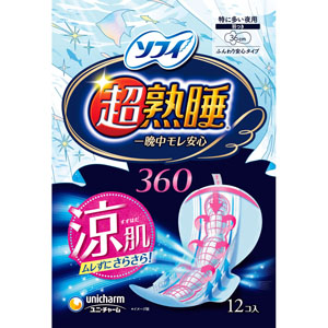 ソフィ 超熟睡ガード涼肌３６０  12枚　 【医薬部外品】