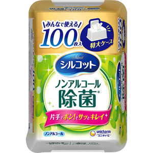 シルコットノンアルコール除菌ウェットティッシュ本体大容量  100枚